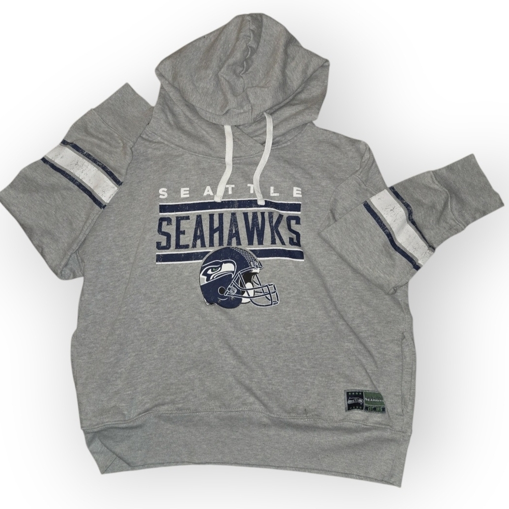 NFL Team Apparel Gray Seattle Seahawks Hoodie - Unisex Size XL - Picture 5 of 7